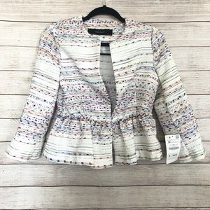 Zara Peplum Metallic Blazer Size Medium